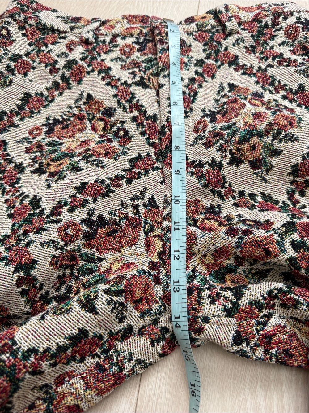 Tanner Fletcher Straight-Leg Floral Tile Print Pants in Cream - Picture 9 of 13